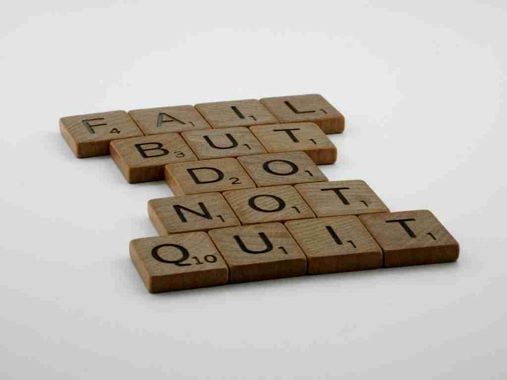 Fail but do not quit message